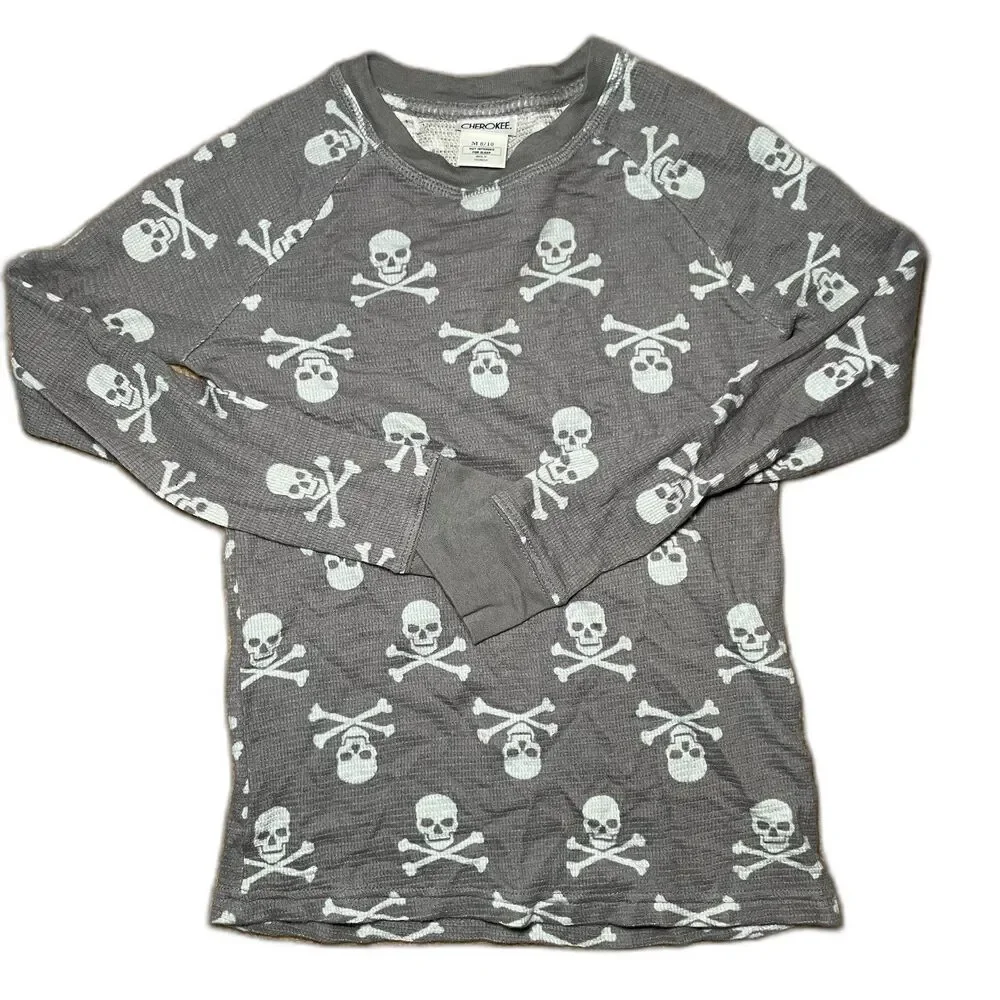 Two Piece Skull‎ Cross bone Child 7/8 Sleepwear Costume Halloween Holiday